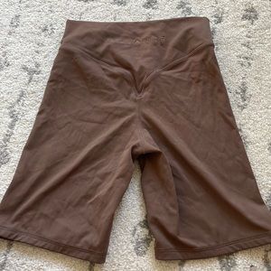 Balance Athletica brown biker shorts